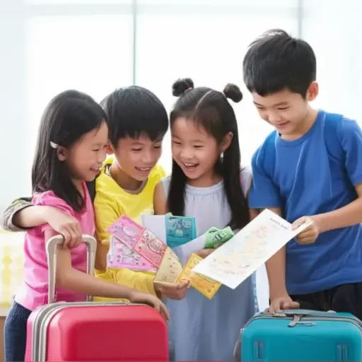 孩子们对即将到来的迪士尼之旅充满了兴奋。