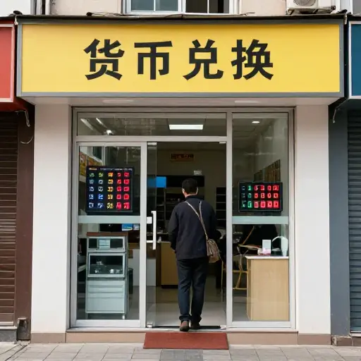 我看到一家货币兑换店，进去询问汇率。