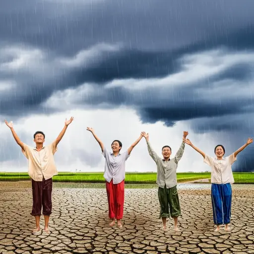 这场及时雨真是农民的救星，解决了长期干旱的问题。