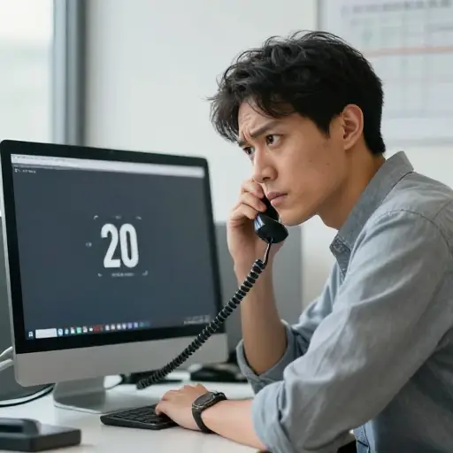 我被搁置在线上等待了二十分钟，才得以和一位代表通话。
