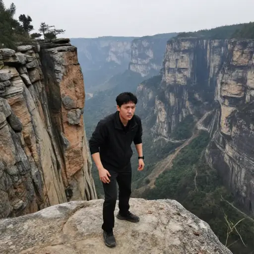 当我站在悬崖边时，我能感觉到血液在我的血管中奔流。