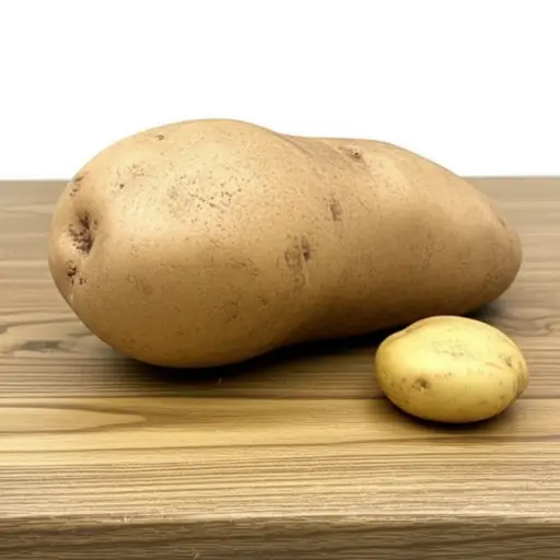 这个土豆很大。
