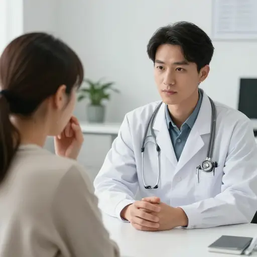 医生平静的态度给焦虑的病人带来了巨大的安慰。