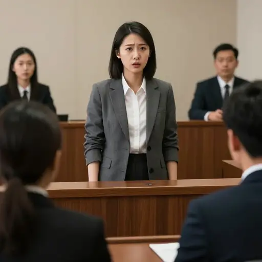 她申辩自己的清白，但没人相信她。