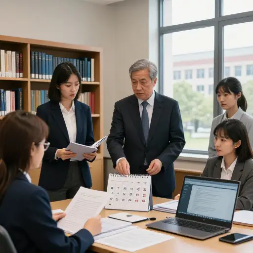 院长让研究生们在截止日期前提交论文初稿。