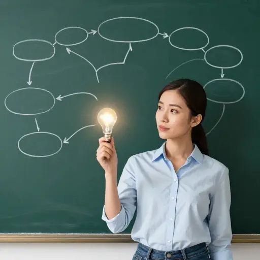 她创新的方法探索了新的知识领域。