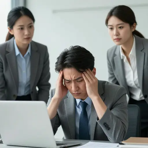 他承受的压力对他的同事们来说是显而易见的。