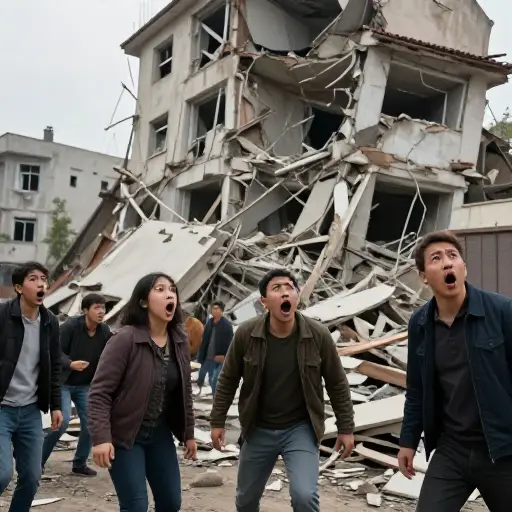 地震期间，许多人惊恐地大叫。