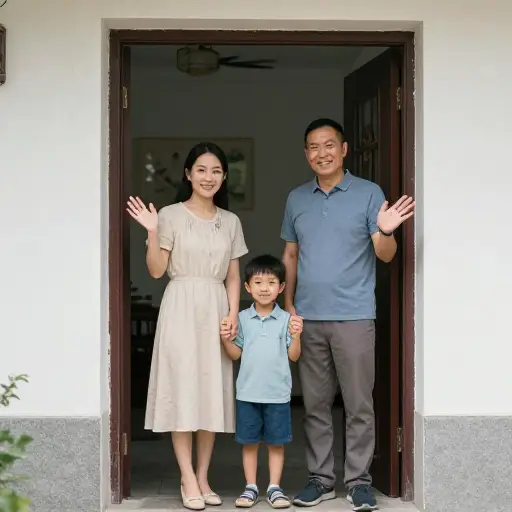 两家人都在那里欢迎我们。