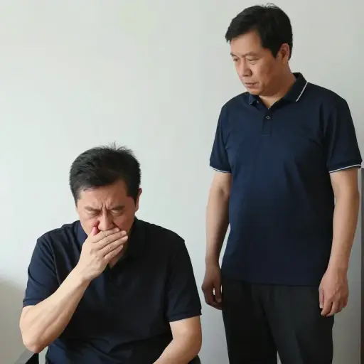 他无奈地叹了口气，然后站了起来。