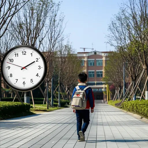 学校离我家有半小时的步行路程。