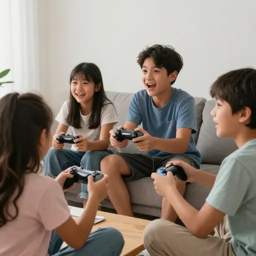 孩子们花了几个小时玩这款新的交互式冒险游戏。