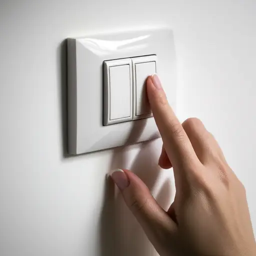 他随手一按把灯关了。
