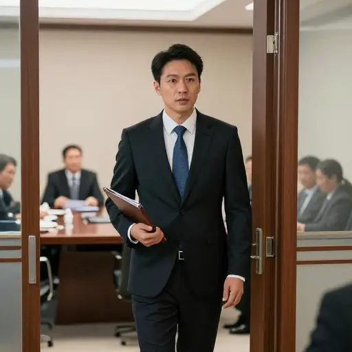 他为重要会议穿着整洁。