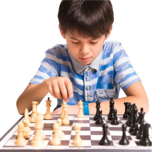 我弟弟正在学习下国际象棋。