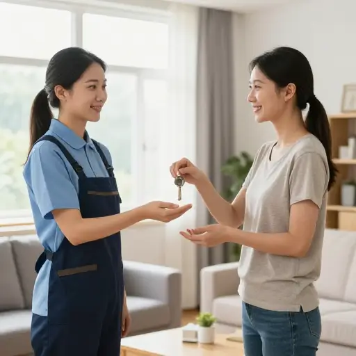 雇一个清洁工让她免于花几个小时打扫房子。