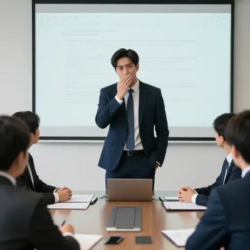 他有个习惯，总是在重要会议上说错话，经常让同事们感到尴尬。