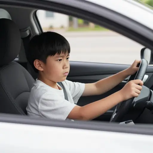 本的年纪太小，还不能开车。