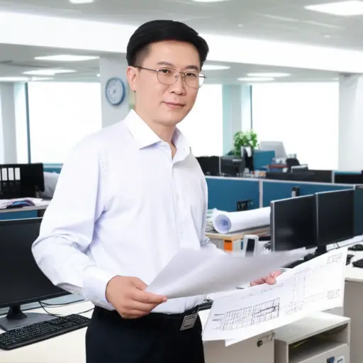 我爸爸是一名工程师，他在一家大公司工作。