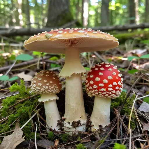 大多数蘑菇是完全无害的，但有些是有毒的。