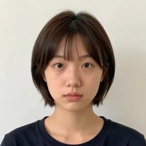前面的头发对我来说太短了。