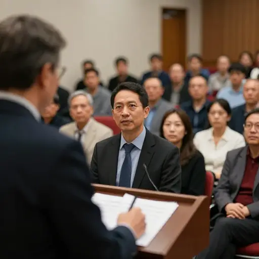 演讲者有力的话语完全吸引了房间里的每个人。