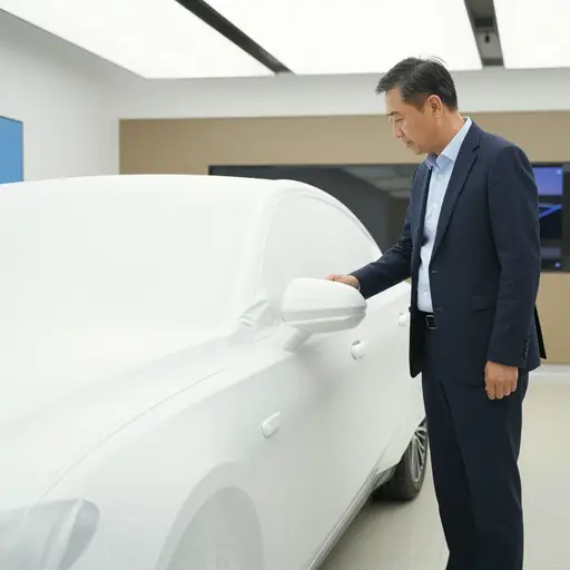 我爸爸想买那款最新的汽车型号。