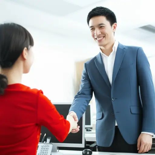 他对新同事的态度很友善。