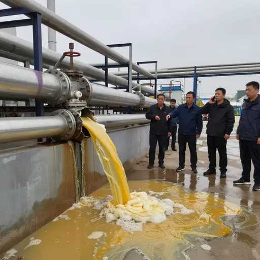 当地居民注意到工厂的化学品泄漏后，迅速发出了警报。
