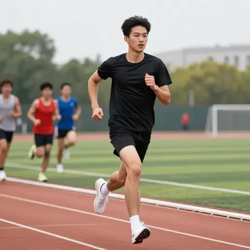 他喜欢参加竞技体育。