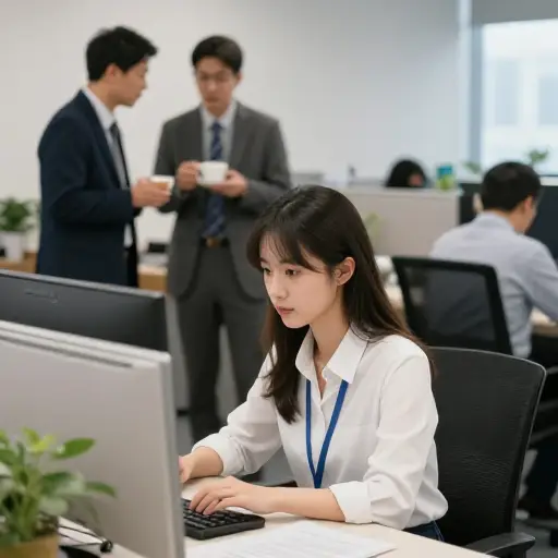 她刻意避开办公室政治，专注于自己的工作。