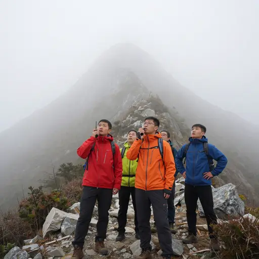 浓雾连续第三天继续阻碍山上的救援行动。