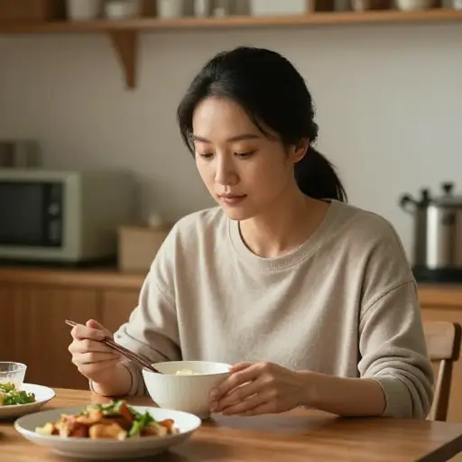 我在劳拉家吃了点东西。
