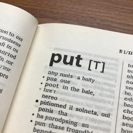 在这本词典中，及物动词，如'put'，用字母[T]标注。