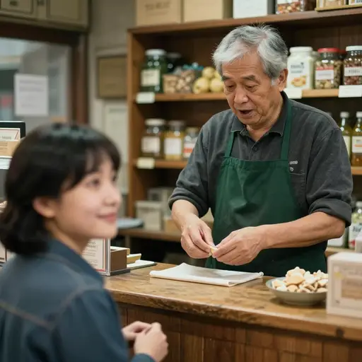 柜台后那位话多的店员一边包我的东西，一边把整家店的历史都讲了一遍。