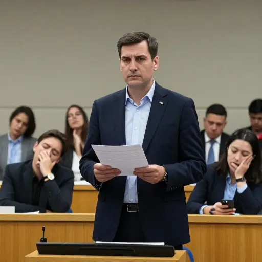 这位候选人的演讲充满了平淡的陈述，未能激发听众的兴趣。