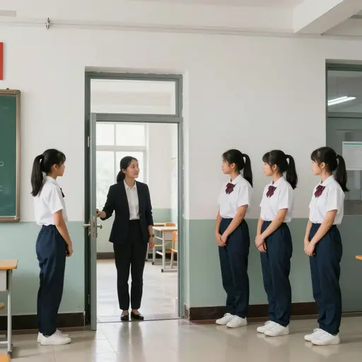 老师不应该让学生站到外面来惩罚他们。