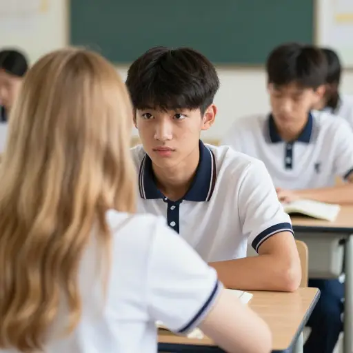 我十四岁，愚蠢地爱上了一个我班上的金发女孩，我只和她说过两次话。