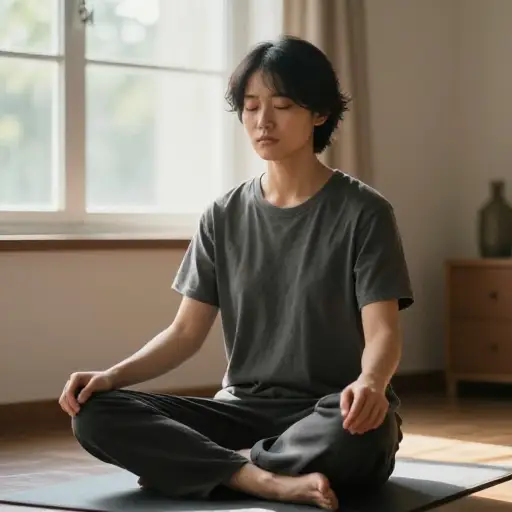 冥想之后，焦虑感慢慢消退了。