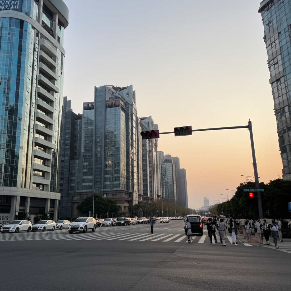 我刚到，红绿灯就变红了。