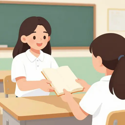 她递给我一本书。