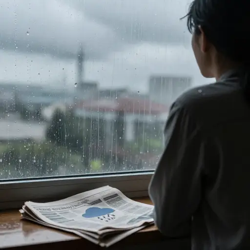 根据天气预报，明天会下雨。