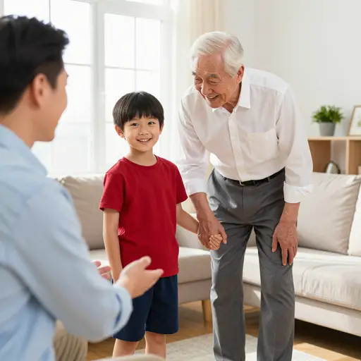 这是我的爷爷。您好！