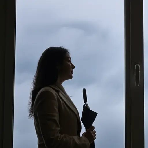 她提到明天可能会下雨，所以最好带伞。