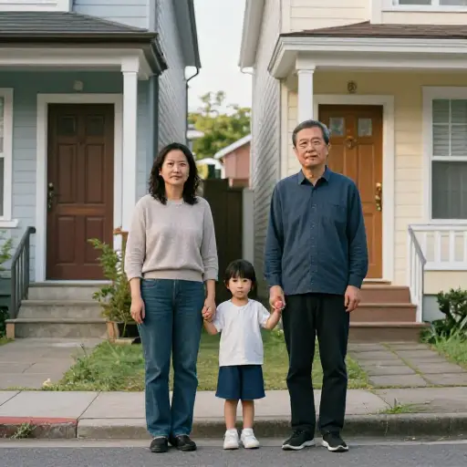 离婚后，为了孩子，他们决定分开居住。