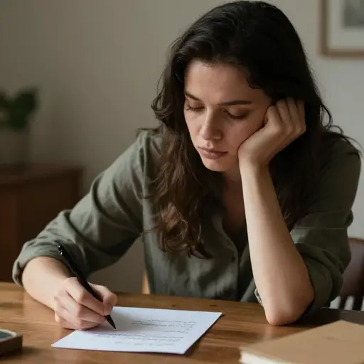 在她的信中，她没有直说，但如果你读字里行间，就能看出她不开心。