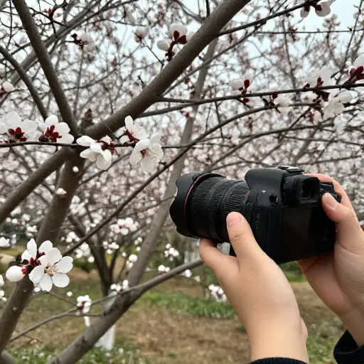 我喜欢给花拍照。