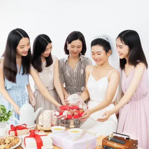 她的朋友们为她举办了一场温馨的新娘送礼会。
