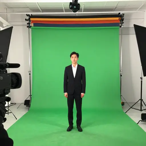 这则广告是在摄影棚里使用绿幕技术拍摄的。