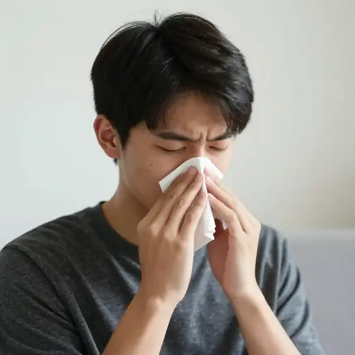 你一直在抽鼻子——我以为你感冒了。